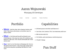 Tablet Screenshot of aaronwojnowski.com